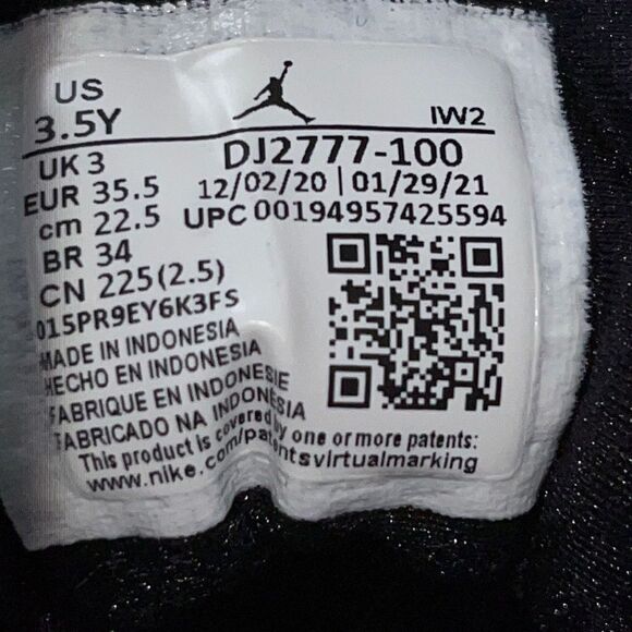 Air Jordan 7 “Flint” HighTop Sneaker Gray White Unisex 3.5 years 2021 EUC - Picture 10 of 13